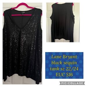 Black sequin tank top